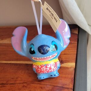 2021 Hallmark Lilo & STITCH Decoupage Christmas Tree Ornament 4.5"  Blue NEW